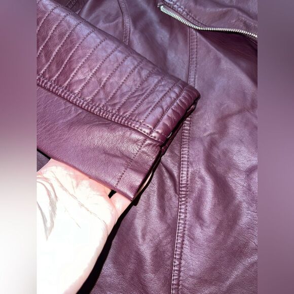 Metaphor Burgundy Moto Jacket Size 2XL - Picture 2 of 6